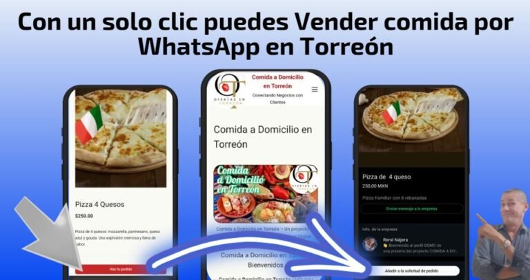 Vender Comida por WhatsApp en Torreon